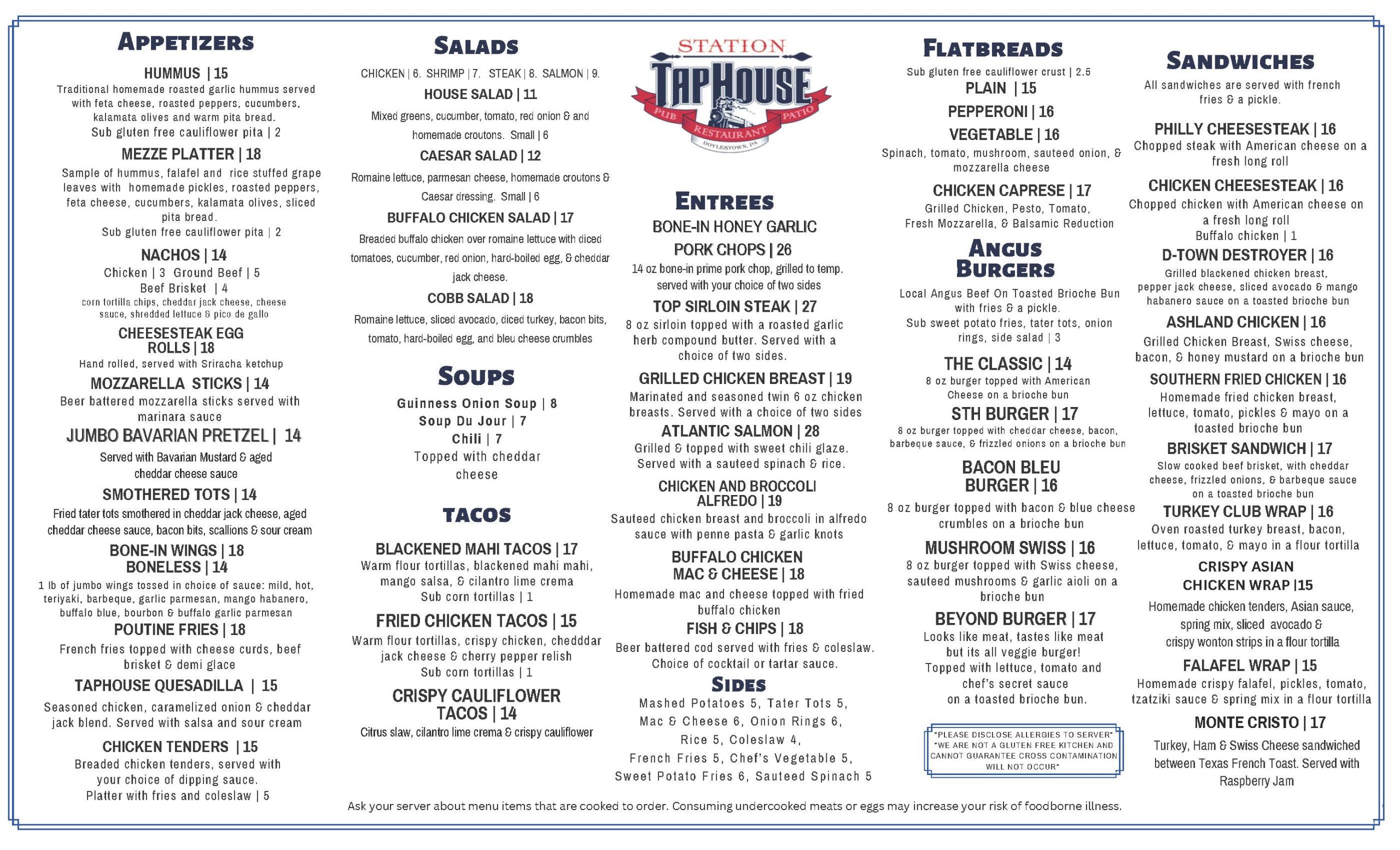 Taphouse Menu (1) Page 1